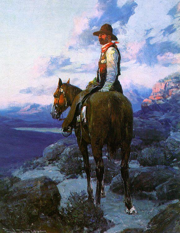 Johnson, Frank Tenney The Rustler oil painting picture